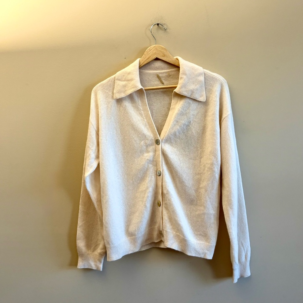 Women's Cream Cardigan Sweater